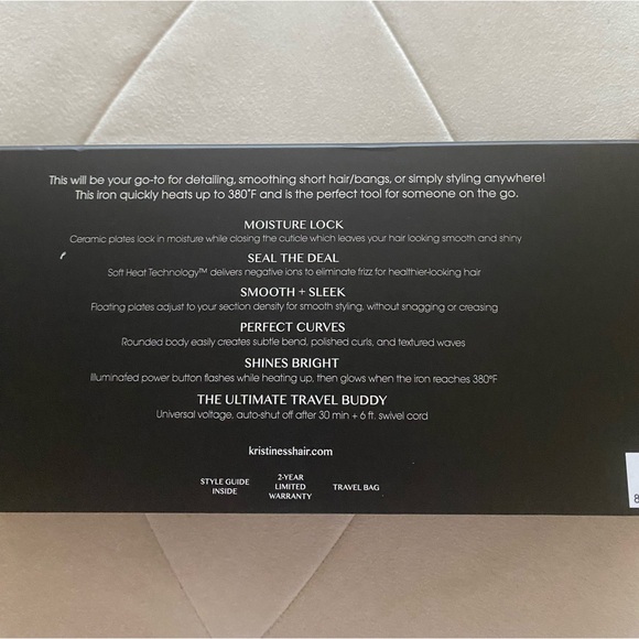 Kristin Es NanoBlack Hair Small Straightener - Picture 5 of 6